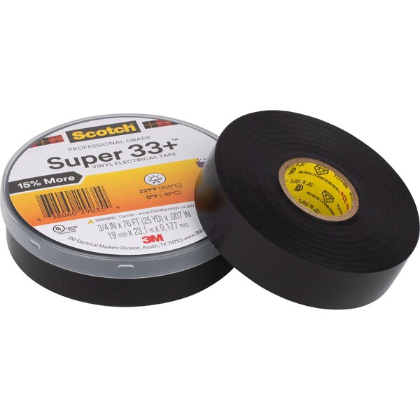 Main product image for 3M Scotch Super 33+ Electrical Tape 3/4" x 76 ft. 350-056